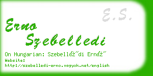 erno szebelledi business card